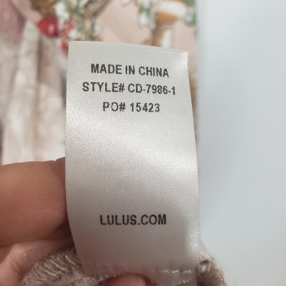 Lulus Best in Bloom Blush Floral Print Wrap Dress Size Large - Picture 9 of 13